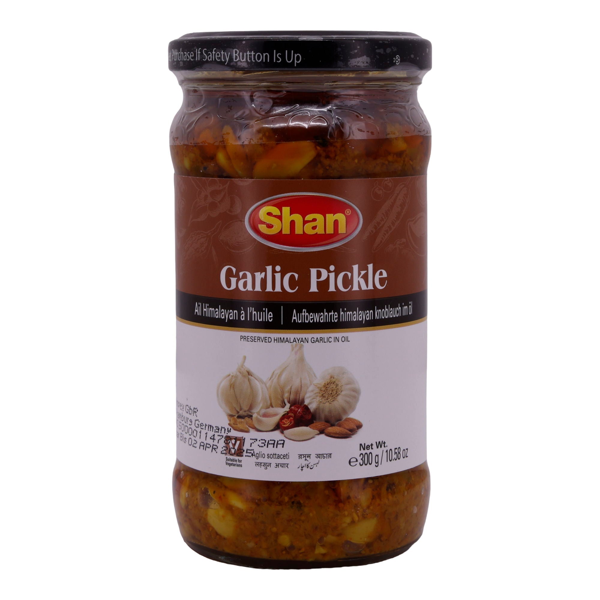 Garlic Pickle Shan | Aufbewahrter Himalaya-Knoblauch | In Öl | 300 g SHAN